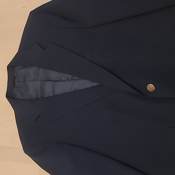 1970s VTG Levi's Sta-Prest Navy Acrion Suit Jacket with Gold Buttons - Picture 3 of 17